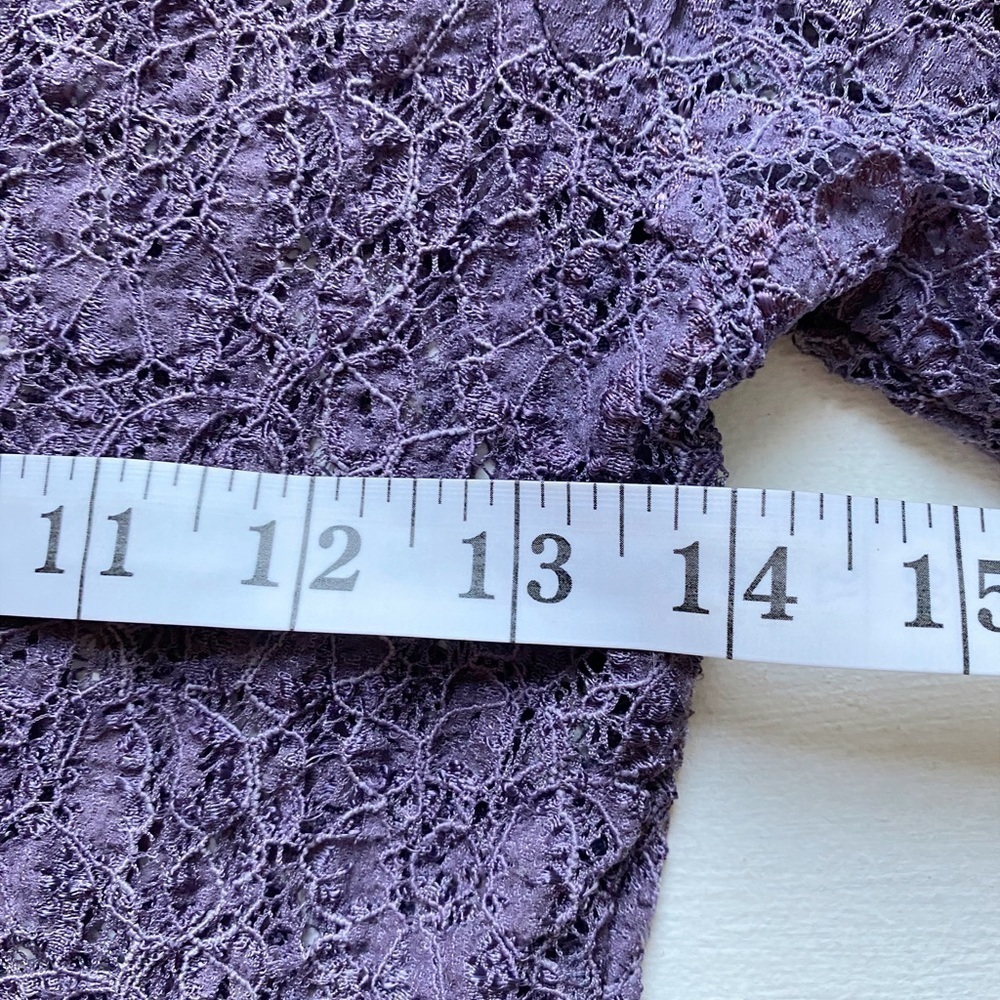 Free People Purple Lace Baby Doll Top, Size XS - Picture 9 of 10